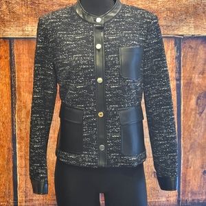 Calvin Klein 12 Ponte Button Front Suit Jacket